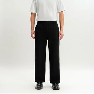 NOTHINGS SOMETHING SOCRATES WIDE PANT black knit elastic waist